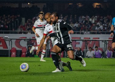 Sao Paulo (SP), Brezilya 08 / 28 / 2024 - Sao Paulo ve Atletico Mineiro arasında oynanan maçta Morumbis Stadyumu 'nda oynanan Brezilya Kupası çeyrek finallerinin ilk ayağı için Lucas Moura