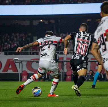 Sao Paulo (SP), Brezilya 08 / 28 / 2024 - Sao Paulo ve Atletico Mineiro arasında oynanan maçta Brezilya Kupası çeyrek finallerinin ilk ayağı olan Morumbis Stadyumu 'nda Wellington Rato
