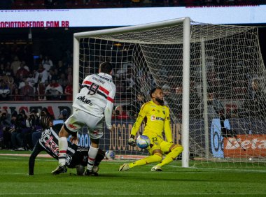 Sao Paulo (SP), Brezilya 08 / 28 / 2024 - Sao Paulo ve Atletico Mineiro arasında oynanan maçta Brezilya Kupası çeyrek finalinin ilk ayağı için Morumbis Stadyumu 'nda oynanan maçta Sao Paulo oyuncusu Calleri