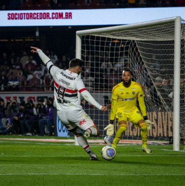 Sao Paulo (SP), Brezilya 08 / 28 / 2024 - Sao Paulo ve Atletico Mineiro arasında oynanan maçta Brezilya Kupası çeyrek finalinin ilk ayağı için Morumbis Stadyumu 'nda oynanan maçta Sao Paulo oyuncusu Calleri