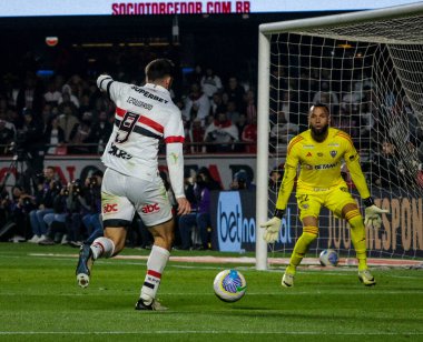 Sao Paulo (SP), Brazil 08/28/2024 - Sao Paulo player Calleri during the match between Sao Paulo and Atletico Mineiro for the first leg of the quarter-finals of the Brazil Cup, at the Morumbis stadium clipart