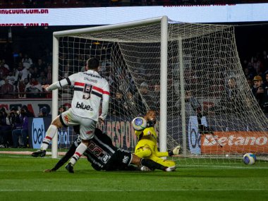 Sao Paulo (SP), Brezilya 08 / 28 / 2024 - Sao Paulo ve Atletico Mineiro arasında oynanan maçta Brezilya Kupası çeyrek finalinin ilk ayağı için Morumbis Stadyumu 'nda oynanan maçta Sao Paulo oyuncusu Calleri