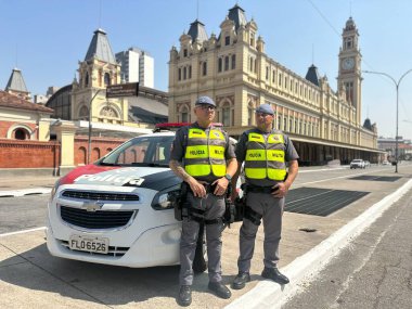 SAO PAULO (SP) Brazil 08 / 29 / 2024 - Sao Paulo şehrinin Valisi Tarcisio de Freitas, Praca da Luz 'da Merkez' in yeniden canlandırılmasının bir parçası olan yeni bir Başbakanlık Üssü 'nün açılışını gerçekleştirdi.