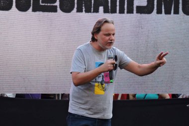 Sao Paulo (SP), Brezilya 08 / 31 / 2024 - Sao Paulo belediye başkanlığı için PSOL adayı Guilherme Boulos, Cumartesi öğleden sonra Sao Paulo 'nun orta kesimindeki Praca Roosevelt' te bir miting düzenledi.