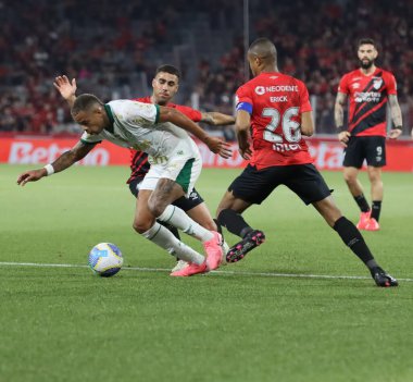 CURITIBA (PR), Brazil 09 / 01 / 2024 Player Erick, Ligga Arena 'da düzenlenen Brezilya Şampiyonası Serisi A' nın 25. turu için geçerli olan Athletico ve Palmeiras arasındaki maçta