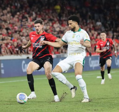 CURITIBA (PR), Brazil 09 / 01 / 2024 Player Murilo, Athletico ve Palmeiras arasında oynanan maçta, Ligga Arena 'da düzenlenen Brezilya Şampiyonluk Serisi A' nın 25. turu için geçerli oldu.