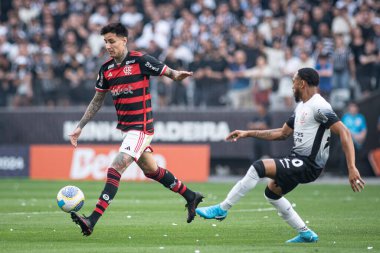 Sao Paulo (SP), Brezilya 09 / 01 / 2024 - Corinthians ve Flamengo arasındaki maç, 2024 Brezilya Şampiyonası 'nın 25. turu için geçerli, bu Pazar öğleden sonra, 1 Eylül 2024, Neo Quimica Arena