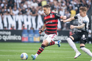 Sao Paulo (SP), Brezilya 09 / 01 / 2024 - Corinthians ve Flamengo arasındaki maç, 2024 Brezilya Şampiyonası 'nın 25. turu için geçerli, bu Pazar öğleden sonra, 1 Eylül 2024, Neo Quimica Arena