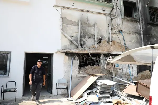 Gazze 'deki Al-Shifa Hastanesi' nin acil servisi yeniden açıldı. 1 Eylül 2024, Gazze, Filistin: Hastanenin büyük bir bölümü İsrail ordusu tarafından yok edildiği için Gazze 'deki Al-Shifa Hastanesi' nin yeniden açılması 