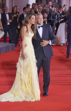 George Clooney ve Brad Pitt 81. Venedik Film Festivali 'nde. 1 Eylül 2024, Venedik, İtalya: George Clooney ve Brad Pitt Jon Watts tarafından yazılan ve yönetilen 
