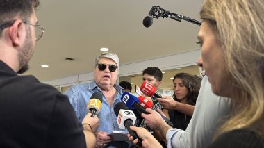 Sao Paulo (SP), Brezilya 09 / 03 / 2024 - Sao Paulo kentinin belediye başkanı adayı Jose Luiz Datena, 3 Eylül 2024 günü öğleden sonra Sirio Libanes hastanesinden ayrıldı..