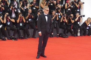 VENICE (IT), İtalya 09 / 04 / 2024 - 81. Venedik Uluslararası Film Festivali, Kırmızı Halı Kadını Gaga ve Joaquin Phoenix 'in 