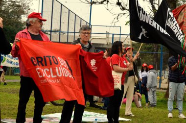 Porto Alegre (RS), Brazil 07/07/2024  The 30th anniversary edition of the Cry of the Excluded took place this Saturday (7) in Porto Alegre. The event took place amidst Brazilian Independence clipart