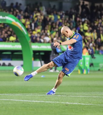 CURITIBA (PR), Brazil 09 / 06 / 2024 - Brezilya ile Ekvador arasında oynanan 2026 Dünya Kupası elemeleri için geçerli olan maçta kaleci antrenör Taffarel, Couto Pereira Stadyumu 'nda