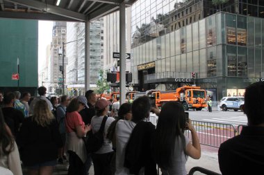 Donald Trump, Trump Kulesi 'nde basın toplantısı düzenliyor. 6 Eylül 2024, New York, ABD: Donald J. Trump, Amerika Birleşik Devletleri 45. Başkanı, Jean Carrol davasındaki temyizden sonra bir basın toplantısı düzenledi.