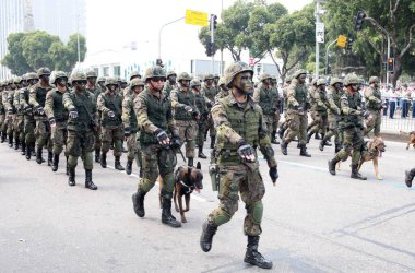 Rio de Janeiro (RJ), Brezilya 09 / 07 / 2024 Brezilya 'nın Bağımsızlık Günü' nü bu Cumartesi (7) Avenida Başkan Vargas, Rio de Janeiro 'da kutlayan sivil-askeri geçit, bu Cumartesi (7)). 