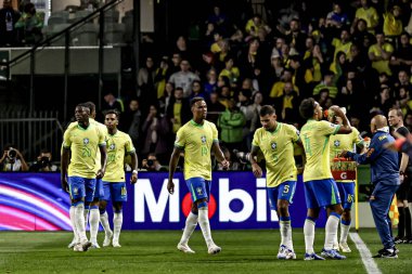 Curitiba (PR), Brazil 09 / 06 / 2024 - 2026 Dünya Kupası elemelerinin 7. turu için geçerli olan Brezilya ile Ekvador arasındaki maçın özetleri, 6 Eylül 2024 Cuma akşamı, Major Antonio Couto Pereira Stadyumu 'nda