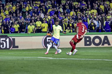 Curitiba (PR), Brazil 09 / 06 / 2024 - 2026 Dünya Kupası elemelerinin 7. turu için geçerli olan Brezilya ile Ekvador arasındaki maçın özetleri, 6 Eylül 2024 Cuma akşamı, Major Antonio Couto Pereira Stadyumu 'nda