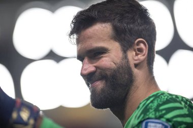 Curitiba (PR), Brazil 09 / 06 / 2024 - Alisson, 2026 Dünya Kupası elemelerinin 7. turunda Brezilya ile Ekvador arasında oynanan karşılaşmada, 6 Eylül 2024 Cuma akşamı, Major Antonio Couto Pereira Stadyumu 'nda