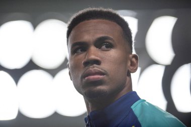 Curitiba (PR), Brezilya 09 / 06 / 2024 - Gabriel Magalhaes, 2026 Dünya Kupası elemelerinin 7. turunda Brezilya ile Ekvador arasında oynanan karşılaşmada, 6 Eylül 2024 Cuma akşamı, Major Antonio Couto Pereira Stadyumu 'nda 