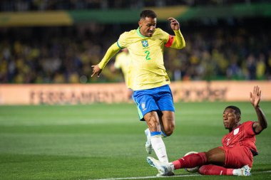 Curitiba (PR), Brazil 09 / 06 / 2024 - Brezilya ile Ekvador maçı, 2026 Dünya Kupası elemelerinin 7. turu için geçerli, bu Cuma akşamı, Binbaşı Antonio Couto Pereira Stadyumu 'nda 