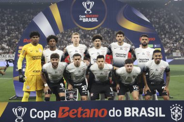 Sao Paulo (SP), 09 / 11 / 2024 - Corinthians ve Juventude arasında oynanan 2024 Copa do Brasil çeyrek finalinin ikinci ayağı için Neo Quimica Arena 'da oynanan karşılaşmada Korintliler takımı. 