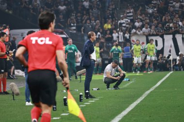 Sao Paulo (SP), 09 / 11 / 2024 - Teknik Direktör Jair Ventura, Korintliler ve Juventude arasında oynanan karşılaşmada Brezilya Futbol Kupası çeyrek finallerinin ikinci ayağı için geçerli olan yenilgiden üzüntü duyuyor. 