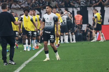Sao Paulo (SP), 09.11.2024 - Corinthians oyuncuları, Corinthians ve Juventude arasında oynanan 2024 Copa do Brasil çeyrek finalinin ikinci ayağı için oynanan karşılaşmada 3x1 Kalifikasyonunu kutladılar.. 