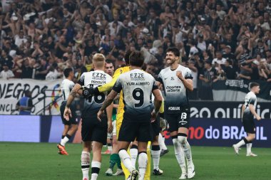 Sao Paulo (SP), 09.11.2024 - Oyuncu Andre Ramalho, 2024 Copa do Brasil çeyrek finalinin ikinci ayağı için Corinthians ve Juventude arasındaki maçta golünü kutluyor.