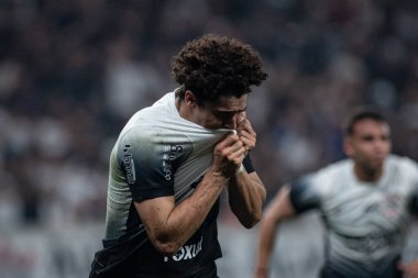 Sao Paulo (SP), Brezilya 09 / 11 / 2024 Andre Ramalho, Korintliler ve Juventude arasındaki maçtaki golünü kutluyor.