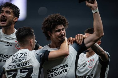 Sao Paulo (SP), Brezilya 09 / 11 / 2024 Andre Ramalho, Korintliler ve Juventude arasındaki maçtaki golünü kutluyor.