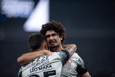 Sao Paulo (SP), Brezilya 09 / 11 / 2024 Andre Ramalho, Korintliler ve Juventude arasındaki maçtaki golünü kutluyor.