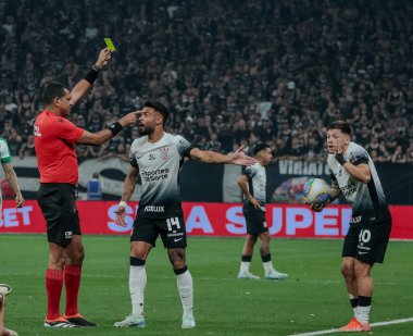 Sao Paulo (SP), Brezilya 09 / 11 / 2024 - Neo Quimica Arena 'da oynanan Brezilya Kupası çeyrek finallerinin ikinci ayağı için Corinthians ve Juventude arasında oynanan karşılaşmada Garro için Sarı Kart