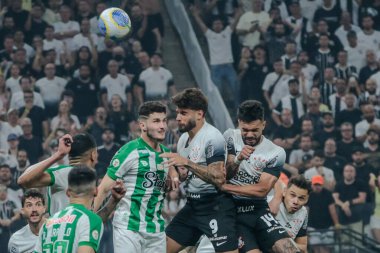 Sao Paulo (SP), Brezilya 09 / 11 / 2024 - Korintliler ve Juventude arasında oynanan karşılaşmada Neo Quimica Arena 'da oynanan Brezilya Kupası çeyrek finalinin ikinci ayağı için Korintliler oyuncusu Yuri Alberto 