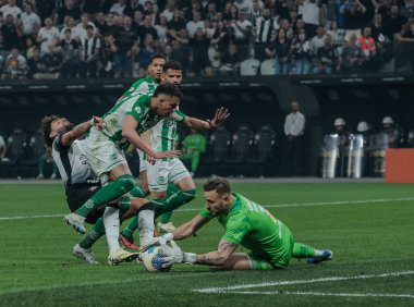 Sao Paulo (SP), Brezilya 09 / 11 / 2024 - Korintliler ve Juventude arasında oynanan karşılaşmada Neo Quimica Arena 'da oynanan Brezilya Kupası çeyrek finalinin ikinci ayağı için Korintliler oyuncusu Yuri Alberto
