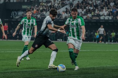 Sao Paulo (SP), Brezilya 09 / 11 / 2024 - Korintliler ve Juventude arasında oynanan karşılaşmada Neo Quimica Arena 'da oynanan Brezilya Kupası çeyrek finalinin ikinci ayağı için Korintliler oyuncusu Yuri Alberto 