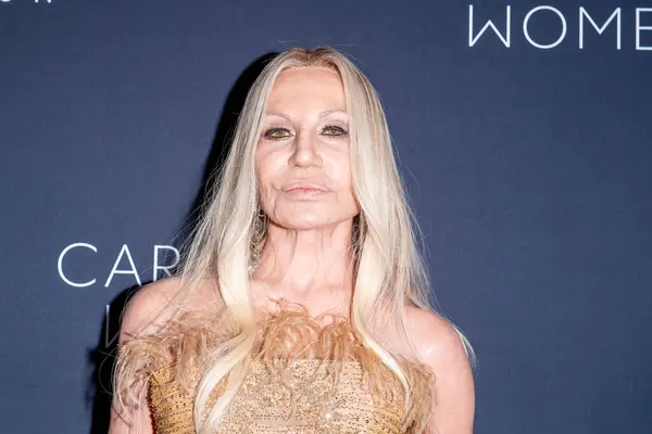 stock image New York, USA, September 9, 2024: Kering s Caring for Women Dinner Donatella Versace attends Kering s 3rd Annual Caring for Women Dinner at The Pool. 