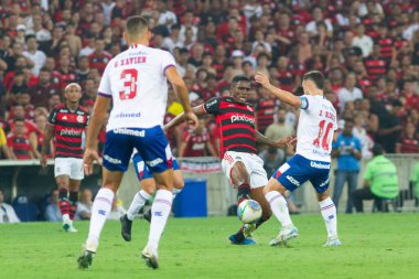 Rio de Janeiro (RJ), Brezilya 09 / 12 / 2024 - Oyuncu Gabriel Xavier, Flamengo ve Bahia arasında oynanan 2024 Brezilya Kupası çeyrek final maçında Mario Filho Stadyumu 'nda (Maracana)