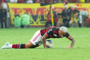 Rio de Janeiro (RJ), Brezilya 09 / 12 / 2024 - Oyuncu Wesley Franca, Flamengo ve Bahia arasında oynanan 2024 Brezilya Kupası çeyrek final maçında Mario Filho Stadyumu 'nda (Maracana)