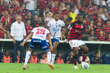 Rio de Janeiro (RJ), Brezilya 09 / 12 / 2024 - Flamengo ve Bahia arasındaki maçta Mario Filho Stadyumu 'nda (Maracana) oynanan 2024 Brezilya Kupası çeyrek finalleri için geçerli olan oyuncu Gerson)