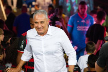 Rio de Janeiro (RJ), Brazil 09/12/2024 - Coach Tite, during the match between Flamengo and Bahia valid for the quarterfinals of the 2024 Brazil Cup, held at the Mario Filho stadium (Maracana) clipart