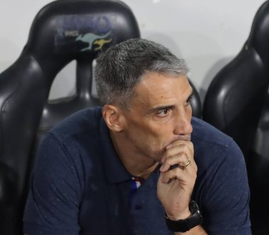 CURITIBA (PR), Brazil 09 / 14 / 2024 - Antrenör Juan Pablo Vojvoda, Athletico ve Fortaleza arasında oynanan karşılaşmada, Ligga Arena 'daki Brezilya Şampiyonası Serisi A için geçerli olan 26. 