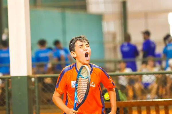 stock image CURITIBA (PR), Brazil 09/13/2024 - The Brazilian Interclub Children and Youth Tennis Championship began this Friday (13) at the Lucius Smythe headquarters at Clube Curitibano