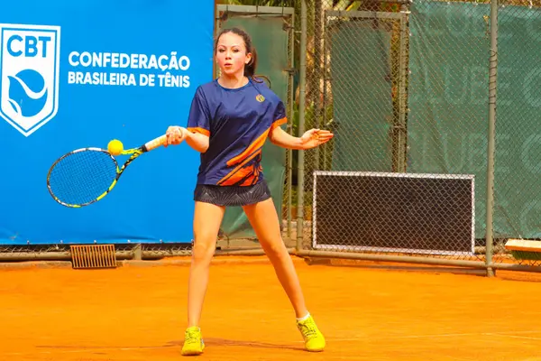 Stock image CURITIBA (PR), Brazil 09/13/2024 - The Brazilian Interclub Children and Youth Tennis Championship began this Friday (13) at the Lucius Smythe headquarters at Clube Curitibano