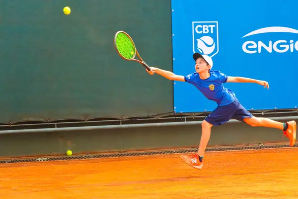 stock image CURITIBA (PR), Brazil 09/13/2024 - The Brazilian Interclub Children and Youth Tennis Championship began this Friday (13) at the Lucius Smythe headquarters at Clube Curitibano