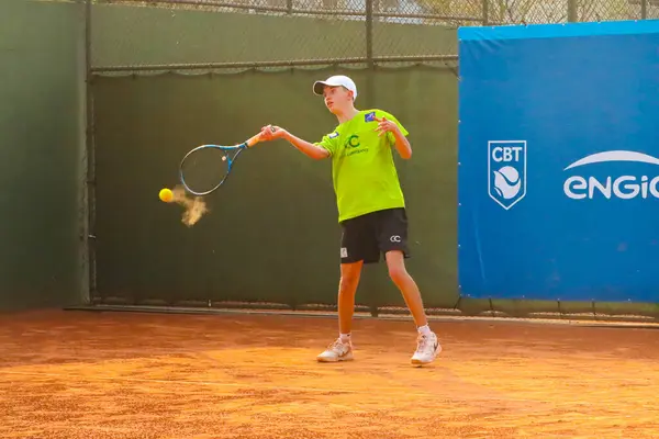 stock image CURITIBA (PR), Brazil 09/13/2024 - The Brazilian Interclub Children and Youth Tennis Championship began this Friday (13) at the Lucius Smythe headquarters at Clube Curitibano