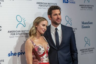 Amerikan Kekeleme Enstitüsü 18. Yıllık Gala Sunucusu Emily Blunt. 16 Eylül 2024, New York, New York, ABD: (L-R) Emily Blunt ve John Krasinski, Emily Blunt 'ın sunduğu 18. 