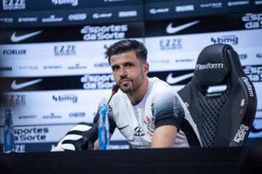 Sao Paulo (SP), 09 / 19 / 2024 - INTERVIEW / CORINTHIANS - Hector Hernandez ile Corinthians 'tan, Sao Paulo-SP' deki CT Joaquim Grava 'da 19 Eylül 2024 sabahı basın toplantısı düzenledi. Korintliler Atletico-GO ile karşılaşmaya hazırlanıyor. 