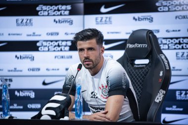 Sao Paulo (SP), 09 / 19 / 2024 - INTERVIEW / CORINTHIANS - Hector Hernandez ile Corinthians 'tan, Sao Paulo-SP' deki CT Joaquim Grava 'da 19 Eylül 2024 sabahı basın toplantısı düzenledi. Korintliler Atletico-GO ile karşılaşmaya hazırlanıyor. 