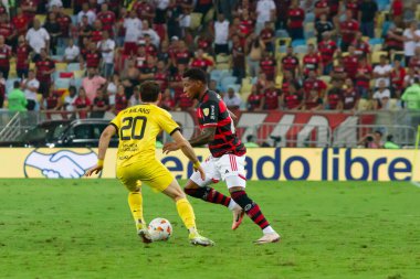 Rio de Janeiro (RJ), 09 / 19 / 2024 - LIBERTADORES / FLAMENGO / PENARL / RJ - Player Milans, Flamengo ve Penarol arasındaki maçta, Mario Filho stadyumunda (Maracana) düzenlenen 2024 Copa Libertadores çeyrek finalleri için geçerlidir.)